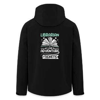 Bibliothécaire Je prête des billets d’aventure - Veste softshell homme en polyester recyclé Stanley/Stella - noir - Dos - AI Model Male 185 light (185cm)