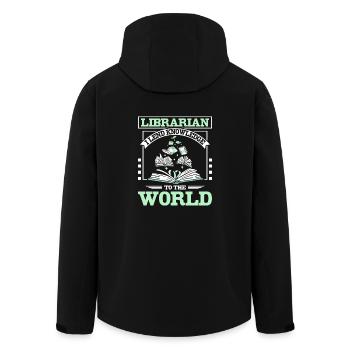 Librarian I lend knowledge to the world - Men’s Recycled Softshell Jacket by Stanley/Stella - black - Back - AI Model Male 185 light (185cm)