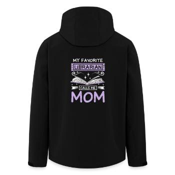 My favorite librarian calls me mom - Recycelte Männer Softshell-Jacke von Stanley/Stella - Schwarz - Hinten - AI Model Male 185 light (185cm)