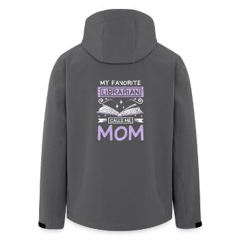 My favorite librarian calls me mom - Men’s Recycled Softshell Jacket by Stanley/Stella - anthracite - Back - AI Model Male 185 light (185cm)