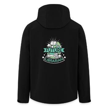 Futur librarian - Recycelte Männer Softshell-Jacke von Stanley/Stella - Schwarz - Hinten - AI Model Male 185 light (185cm)