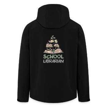 School librarian - Recycelte Männer Softshell-Jacke von Stanley/Stella - Schwarz - Hinten - AI Model Male 185 light (185cm)