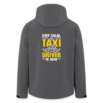 Keeo calm the taxi driver is here - Men’s Recycled Softshell Jacket by Stanley/Stella - anthracite - Back - AI Model Male 185 light (185cm)