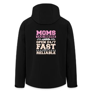 Moms taxi service - Men’s Recycled Softshell Jacket by Stanley/Stella - black - Back - AI Model Male 185 light (185cm)