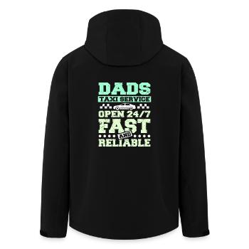 Dads taxi service - Men’s Recycled Softshell Jacket by Stanley/Stella - black - Back - AI Model Male 185 light (185cm)