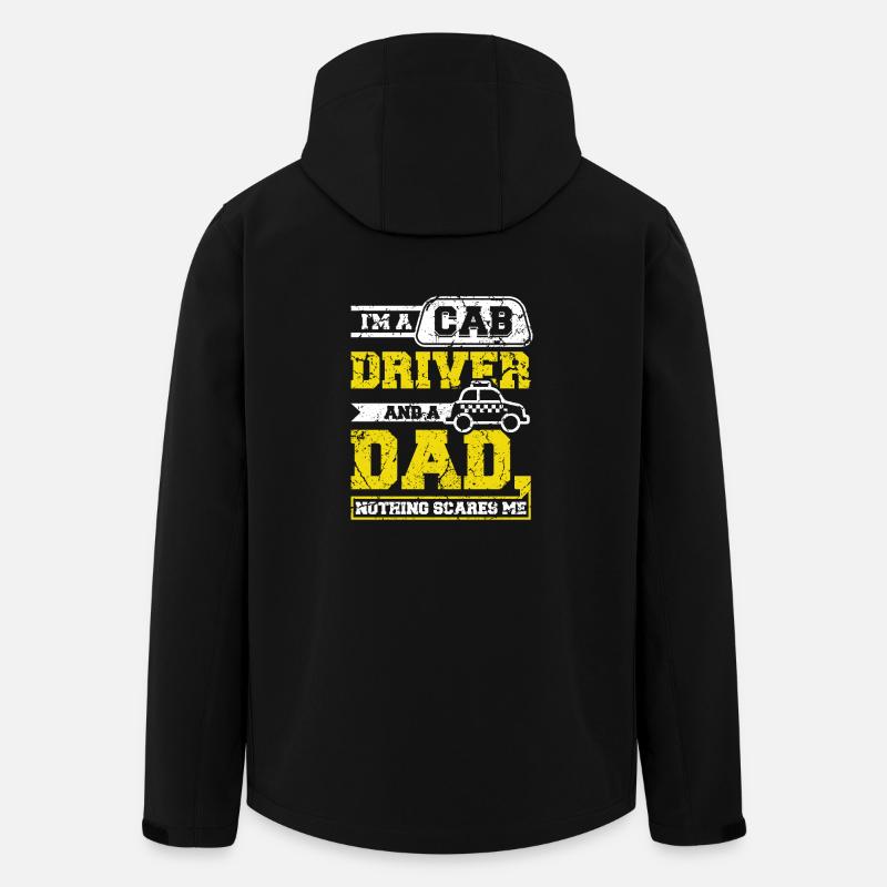 Chauffeur de taxi et papa - Veste softshell homme en polyester recyclé Stanley/Stella - noir