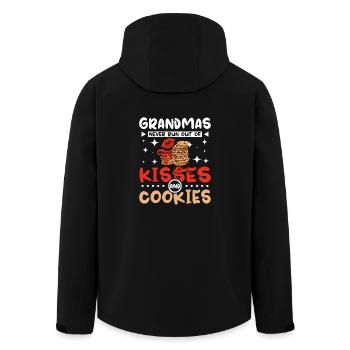 Grandma kisses and cookies - Recycelte Männer Softshell-Jacke von Stanley/Stella - Schwarz - Hinten - AI Model Male 185 light (185cm)