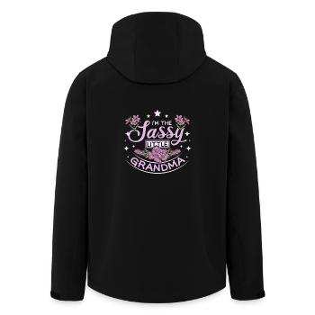 Sassy little grandma - Recycelte Männer Softshell-Jacke von Stanley/Stella - Schwarz - Hinten - AI Model Male 185 light (185cm)