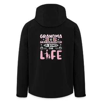 Grand-mère et petite-fille un lien pour la vie - Veste softshell homme en polyester recyclé Stanley/Stella - noir - Dos - AI Model Male 185 light (185cm)