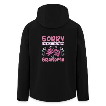 I'm not the mom I'm the grandma - Recycelte Männer Softshell-Jacke von Stanley/Stella - Schwarz - Hinten - AI Model Male 185 light (185cm)
