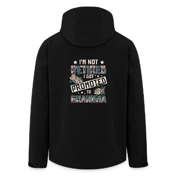 I got promoted to grandma - Recycelte Männer Softshell-Jacke von Stanley/Stella - Schwarz - Hinten - AI Model Male 185 light (185cm)