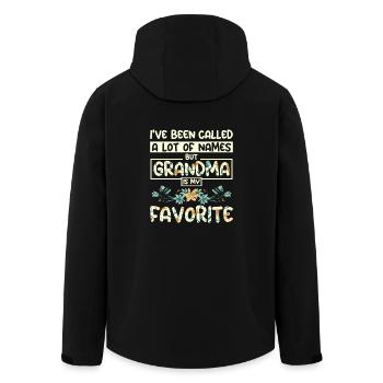 Grandma is my favorite name - Recycelte Männer Softshell-Jacke von Stanley/Stella - Schwarz - Hinten - AI Model Male 185 light (185cm)