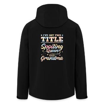 Spoiling queen and grandma - Recycelte Männer Softshell-Jacke von Stanley/Stella - Schwarz - Hinten - AI Model Male 185 light (185cm)