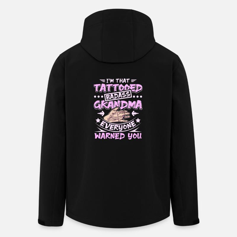 Tattooed badass grandma - Men’s Recycled Softshell Jacket by Stanley/Stella - black