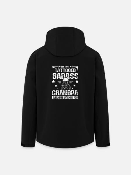 Tattooed badass Grandpa - Men’s Recycled Softshell Jacket by Stanley/Stella - black
