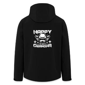Happy to be a Grandpa - Men’s Recycled Softshell Jacket by Stanley/Stella - black - Back - AI Model Male 185 light (185cm)