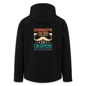 Grand-père le chuchoteur des femmes - Veste softshell homme en polyester recyclé Stanley/Stella - noir - Dos - AI Model Male 185 light (185cm)