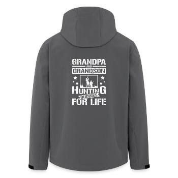 Grandpa and grandson hunting buddies - Men’s Recycled Softshell Jacket by Stanley/Stella - anthracite - Back - AI Model Male 185 light (185cm)