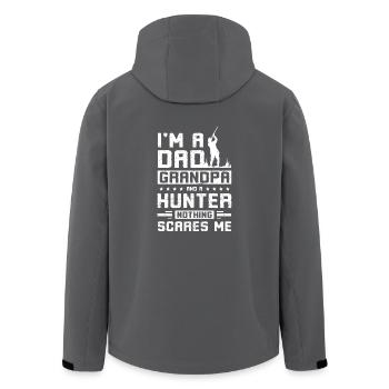 I'm not a dad grandpa and a hunter - Men’s Recycled Softshell Jacket by Stanley/Stella - anthracite - Back - AI Model Male 185 light (185cm)