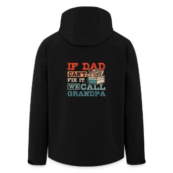If dad can't fix it we call grandpa - Men’s Recycled Softshell Jacket by Stanley/Stella - black - Back - AI Model Male 185 light (185cm)