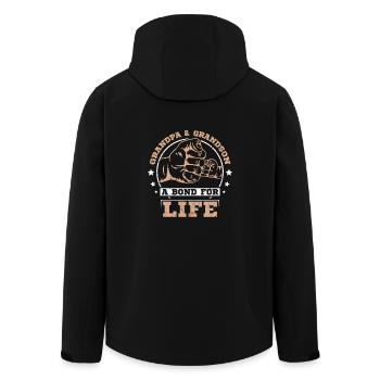 Grandpa and grandson A bond for life - Men’s Recycled Softshell Jacket by Stanley/Stella - black - Back - AI Model Male 185 light (185cm)