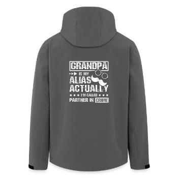 Grandpa partner in crime - Men’s Recycled Softshell Jacket by Stanley/Stella - anthracite - Back - AI Model Male 185 light (185cm)