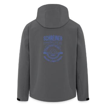 Schreiner Unmögliches wird sofort erledigt - Recycelte Männer Softshell-Jacke von Stanley/Stella - Schwarz - Hinten - AI Model Male 185 light (185cm)