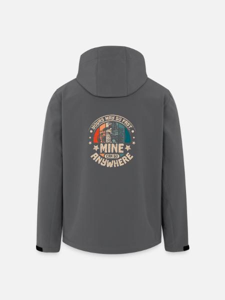 Mine can go anywhere Monster trucks - Recycelte Männer Softshell-Jacke von Stanley/Stella - Schwarz