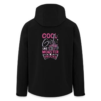 Cool girls like Monster trucks - Recycelte Männer Softshell-Jacke von Stanley/Stella - Schwarz - Hinten - AI Model Male 185 light (185cm)