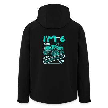 I'm 6 and I'm crashing it Monster truck - Men’s Recycled Softshell Jacket by Stanley/Stella - black - Back - AI Model Male 185 light (185cm)