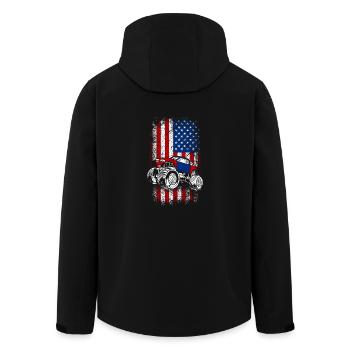 Usa american flag Monster truck 4th of july - Recycelte Männer Softshell-Jacke von Stanley/Stella - Schwarz - Hinten - AI Model Male 185 light (185cm)