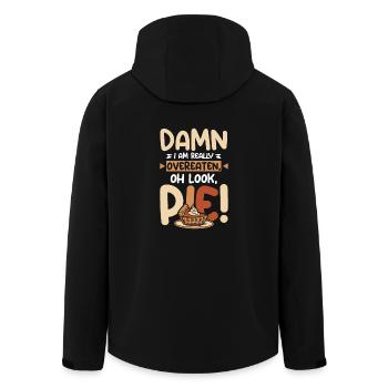 I'm overeaten oh look pie - Men’s Recycled Softshell Jacket by Stanley/Stella - black - Back - AI Model Male 185 light (185cm)