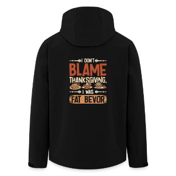 Je ne blâme pas Thanksgiving J’étais gros avant - Veste softshell homme en polyester recyclé Stanley/Stella - noir - Dos - AI Model Male 185 light (185cm)
