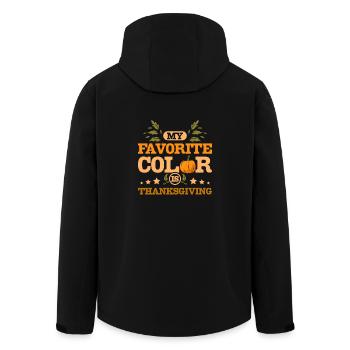 Ma couleur préférée est Thanksgiving - Veste softshell homme en polyester recyclé Stanley/Stella - noir - Dos - AI Model Male 185 light (185cm)