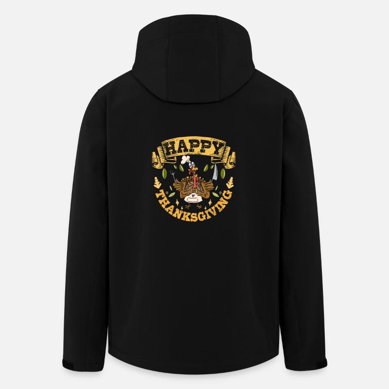 Happy thanksgiving - Men’s Recycled Softshell Jacket by Stanley/Stella - black