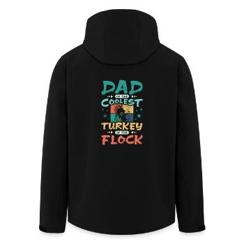 Dad of the coolest turkey in the flock - Recycelte Männer Softshell-Jacke von Stanley/Stella - Schwarz - Hinten - AI Model Male 185 light (185cm)