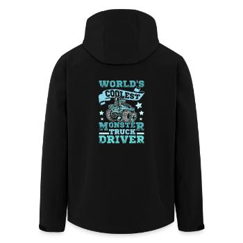 World's coolest Monster truck driver - Recycelte Männer Softshell-Jacke von Stanley/Stella - Schwarz - Hinten - AI Model Male 185 light (185cm)