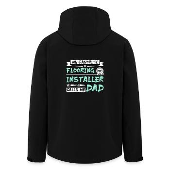 My favorite flooring installer calls me dad - Recycelte Männer Softshell-Jacke von Stanley/Stella - Schwarz - Hinten - AI Model Male 185 light (185cm)