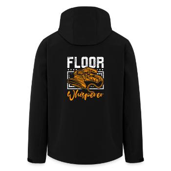 Flooring installer floor whisperer - Recycelte Männer Softshell-Jacke von Stanley/Stella - Schwarz - Hinten - AI Model Male 185 light (185cm)