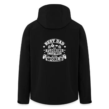 Best dad and flooring istaller - Recycelte Männer Softshell-Jacke von Stanley/Stella - Schwarz - Hinten - AI Model Male 185 light (185cm)