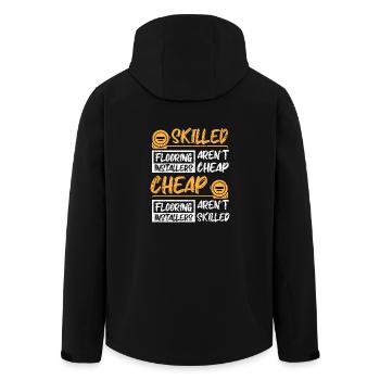 Les installateurs de revêtements de sol qualifiés ne sont pas bon marché - Veste softshell homme en polyester recyclé Stanley/Stella - noir - Dos - AI Model Male 185 light (185cm)