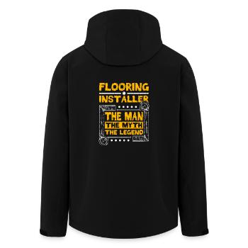 Flooring installer man myth legend - Recycelte Männer Softshell-Jacke von Stanley/Stella - Schwarz - Hinten - AI Model Male 185 light (185cm)