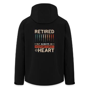 Retraité mais toujours acupuncteur dans l’âme - Veste softshell homme en polyester recyclé Stanley/Stella - noir - Dos - AI Model Male 185 light (185cm)