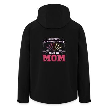 Mon acupuncteur préféré m’appelle maman - Veste softshell homme en polyester recyclé Stanley/Stella - noir - Dos - AI Model Male 185 light (185cm)