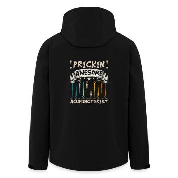Prickin acupuncteur génial - Veste softshell homme en polyester recyclé Stanley/Stella - noir - Dos - AI Model Male 185 light (185cm)
