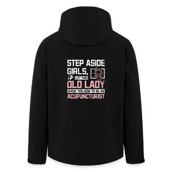 Chaussure de vieille dame vous comment être un acupuncteur - Veste softshell homme en polyester recyclé Stanley/Stella - noir - Dos - AI Model Male 185 light (185cm)