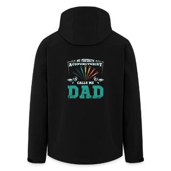 Mon acupuncteur préféré m’appelle papa - Veste softshell homme en polyester recyclé Stanley/Stella - noir - Dos - AI Model Male 185 light (185cm)