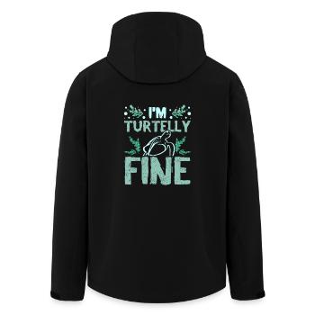 I'm turtelly fin - Recycelte Männer Softshell-Jacke von Stanley/Stella - Schwarz - Hinten - AI Model Male 185 light (185cm)