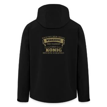 Reicht mir mein Werkzeug der König möchte schaffen - Recycelte Männer Softshell-Jacke von Stanley/Stella - Schwarz - Hinten - AI Model Male 185 light (185cm)