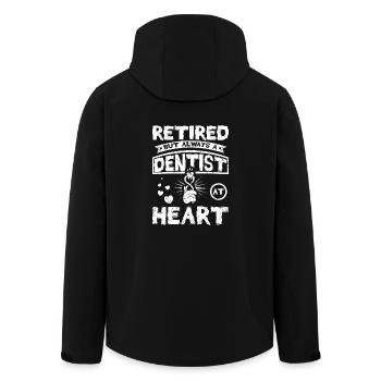 Retired but always a dentist at heart - Men’s Recycled Softshell Jacket by Stanley/Stella - black - Back - AI Model Male 185 light (185cm)